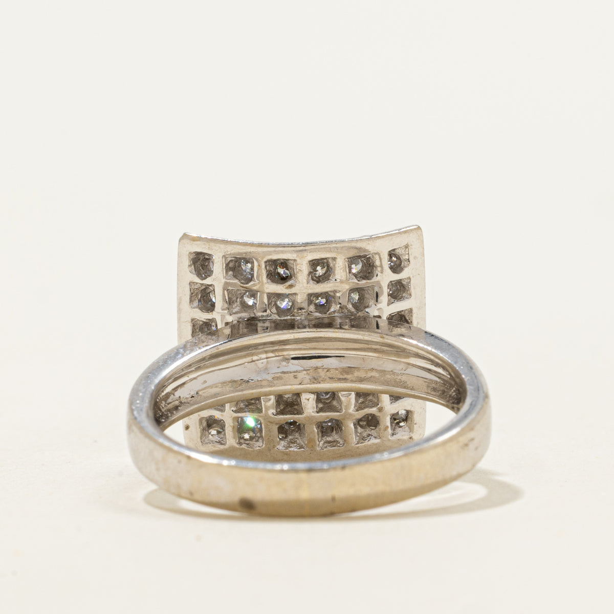 14k Diamond Square Grid Cocktail Ring | 0.50ctw | SZ 5.5