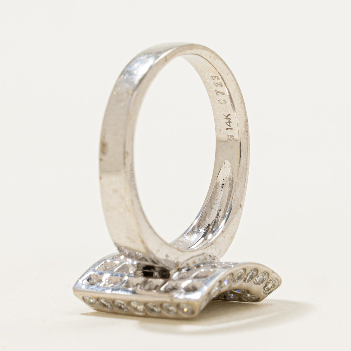 14k Diamond Square Grid Cocktail Ring | 0.50ctw | SZ 5.5
