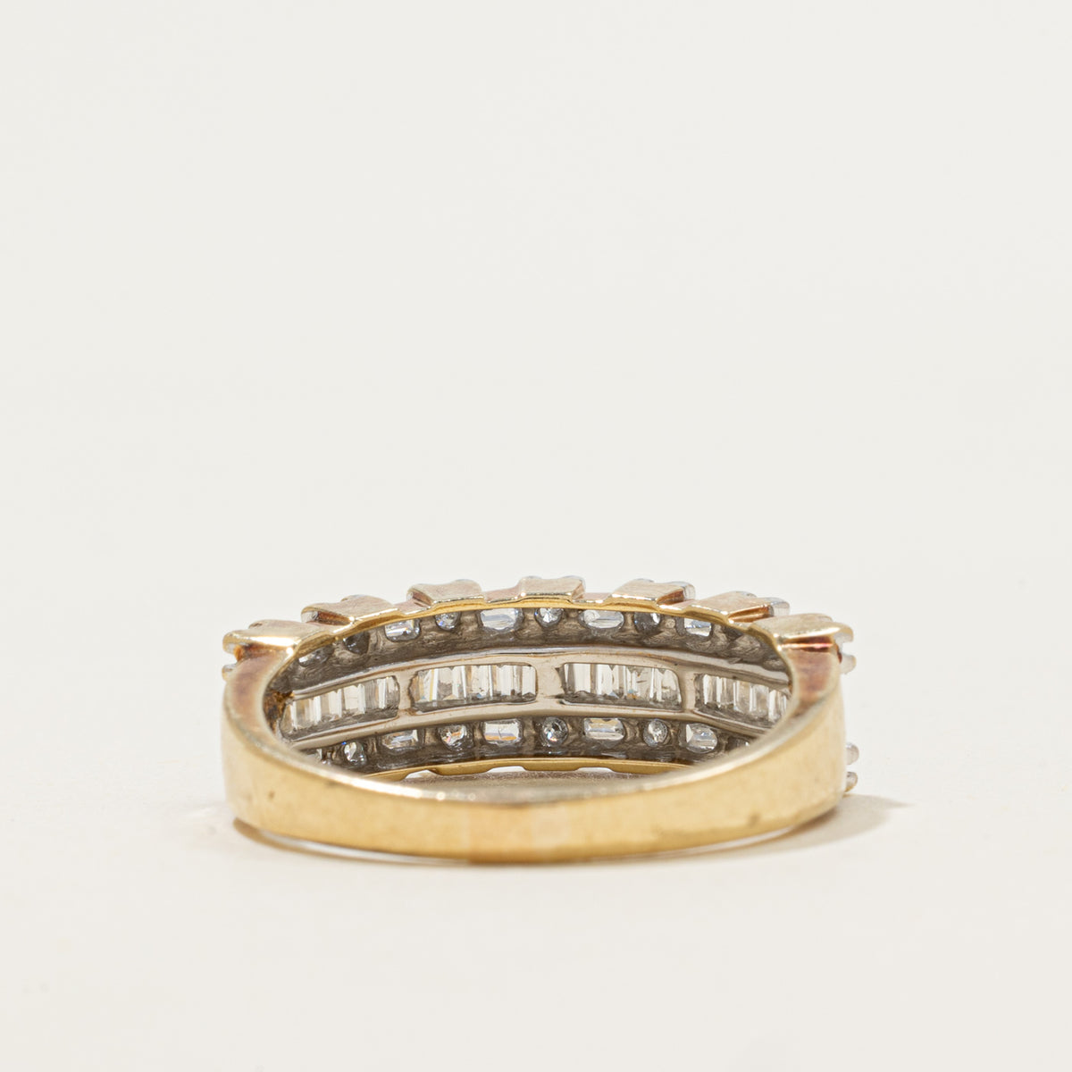 10k Multi Cut Multi Row Diamond Band | 0.42ctw | SZ 8