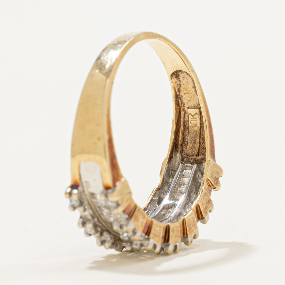 10k Multi Cut Multi Row Diamond Band | 0.42ctw | SZ 8