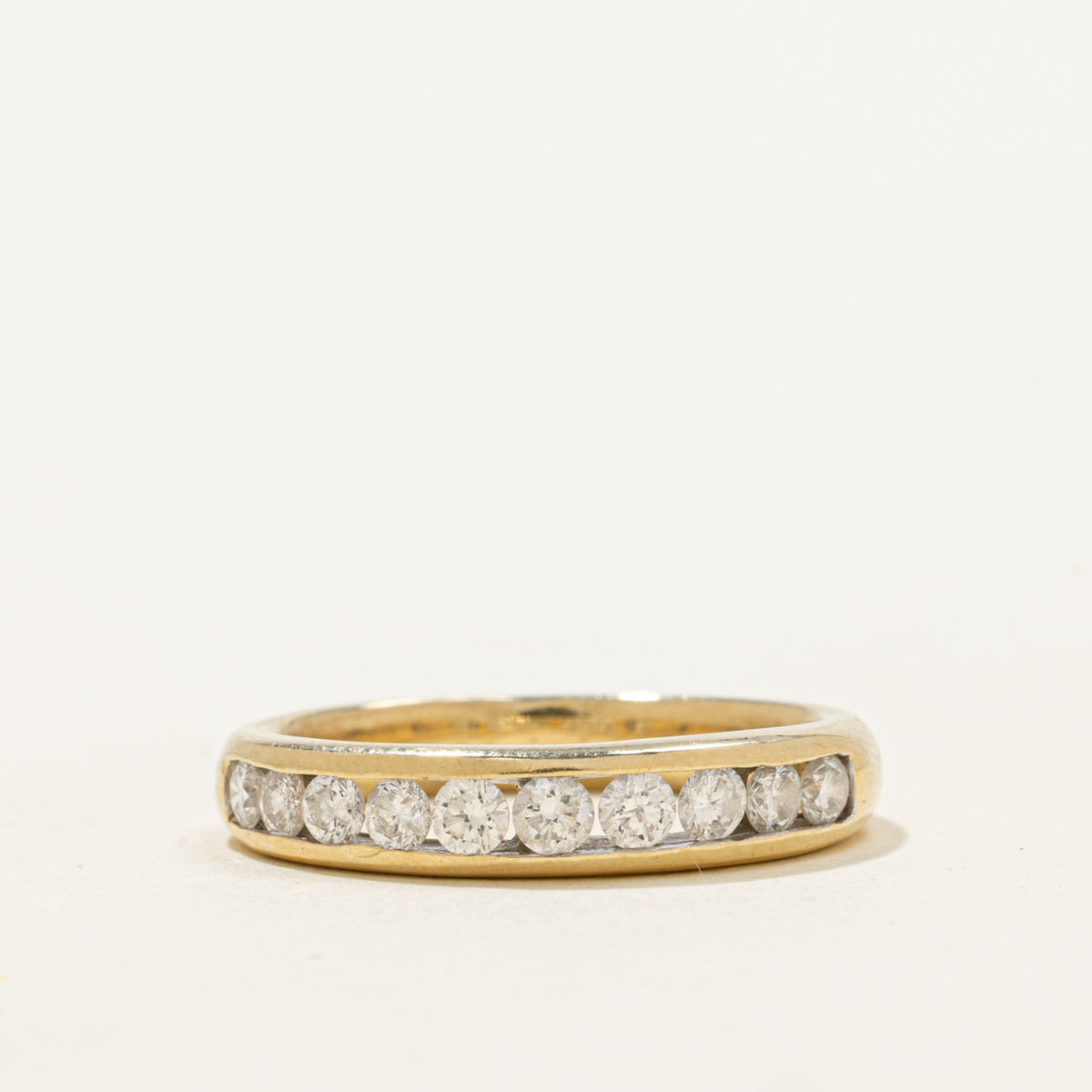 14k Channel Set Semi Eternity Diamond Band | 0.45ctw | 4.05mm | SZ 5.75