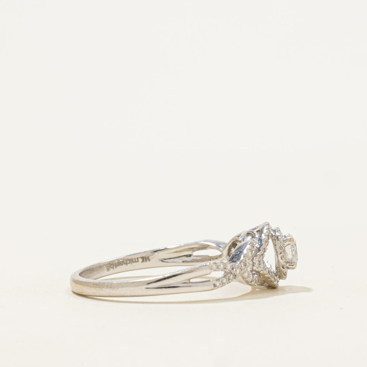 14k Diamond Marquise Halo Ring | 0.65ctw | SZ 11.5