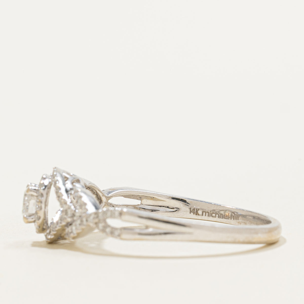 14k Diamond Marquise Halo Ring | 0.65ctw | SZ 11.5