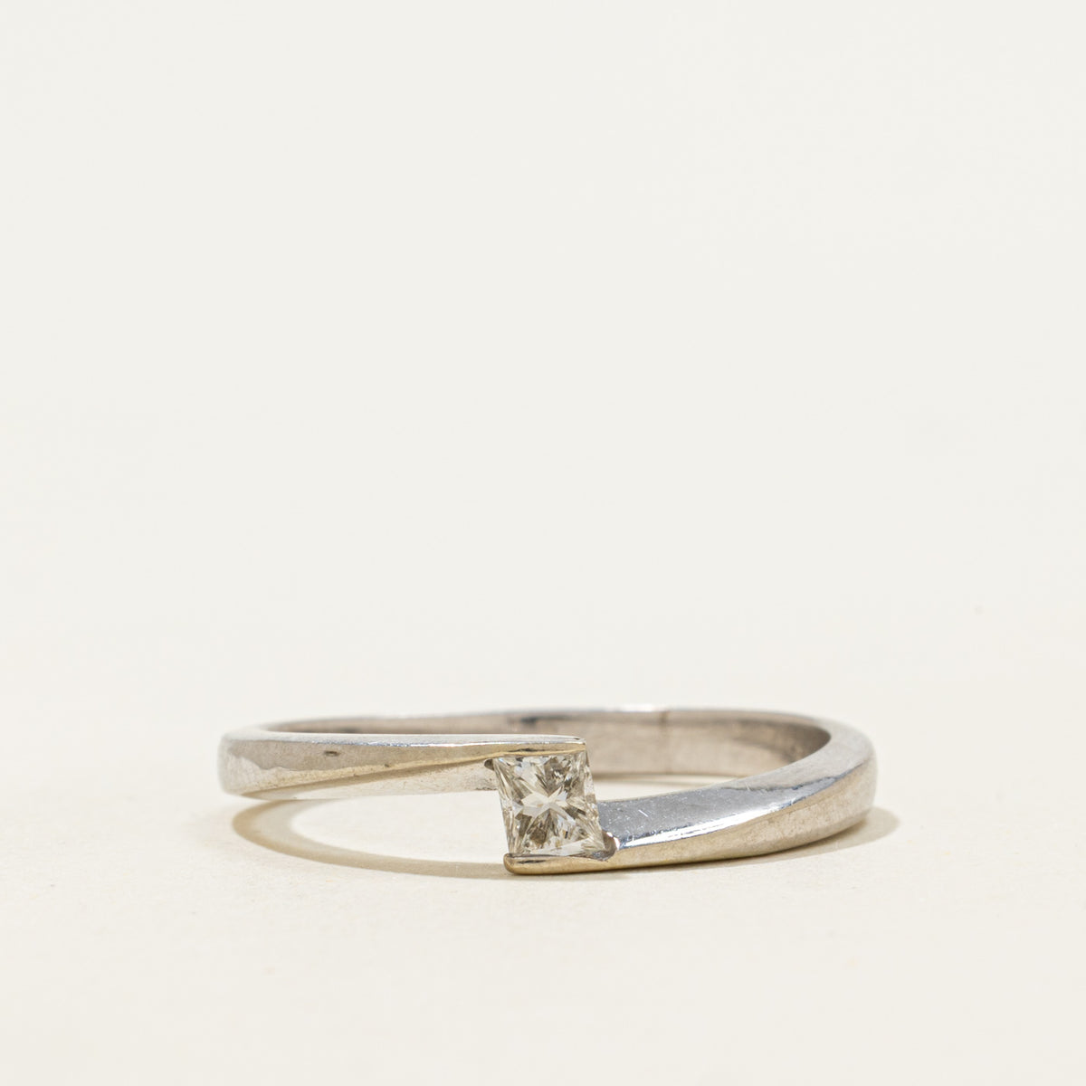 14k Princess Cut Diamond Bypass Ring | 0.20ct | SZ 9.25