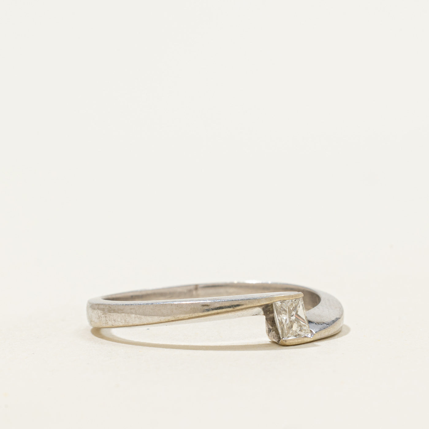 14k Princess Cut Diamond Bypass Ring | 0.20ct | SZ 9.25