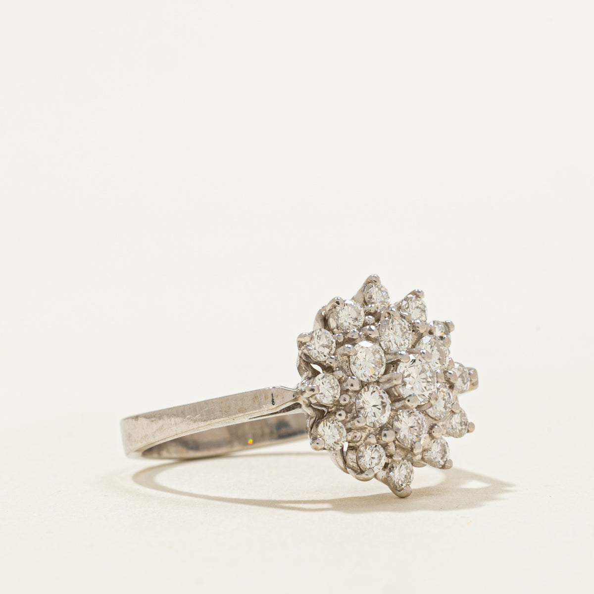 14k Diamond Petal Cluster Ring | 0.55ctw | SZ 6.25