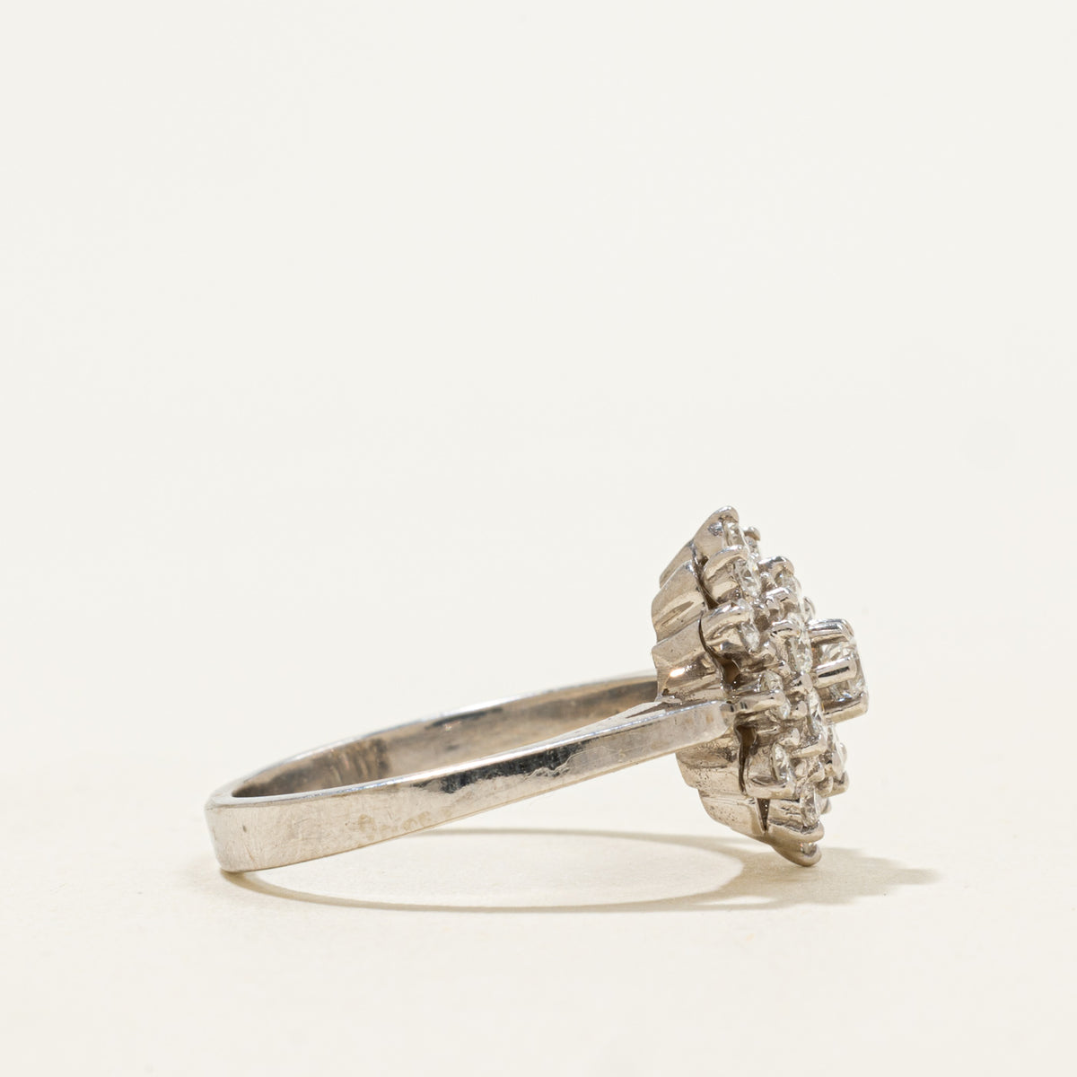 14k Diamond Petal Cluster Ring | 0.55ctw | SZ 6.25