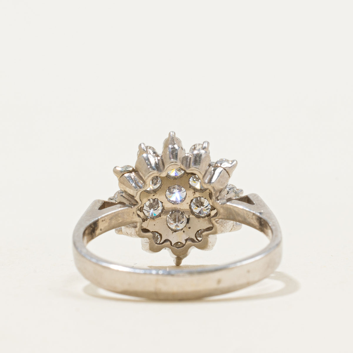 14k Diamond Petal Cluster Ring | 0.55ctw | SZ 6.25