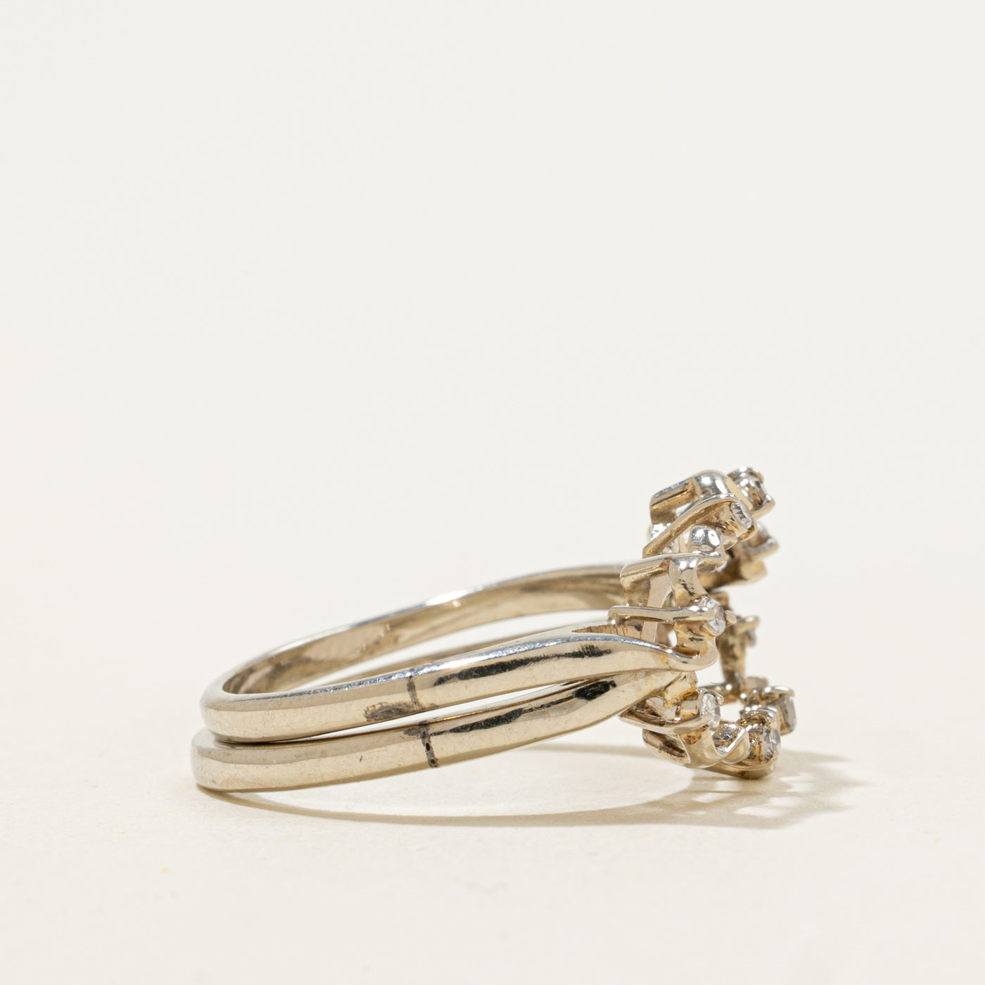 14k Diamond Geometric Ring Guard | 0.08ctw | SZ 6.25