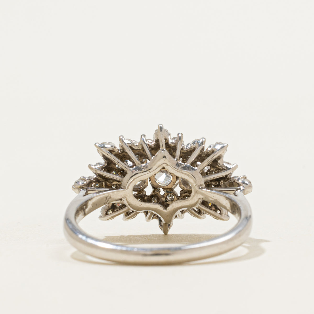 18k Diamond Petal Cluster Ring | 0.88ctw | SZ 7.25