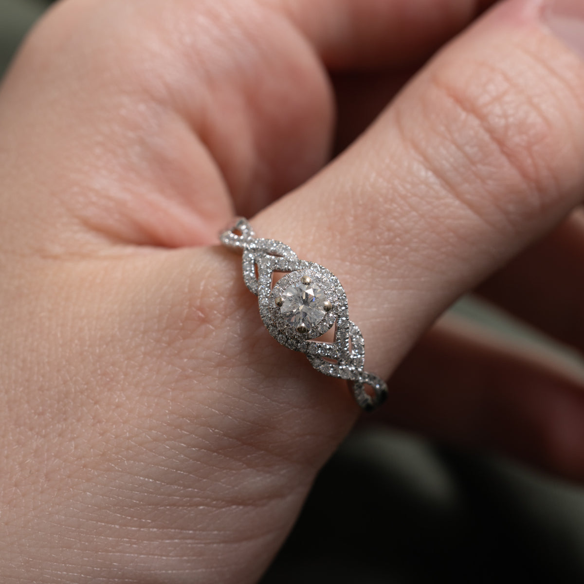 14k Diamond Marquise Halo Ring | 0.65ctw | SZ 11.5