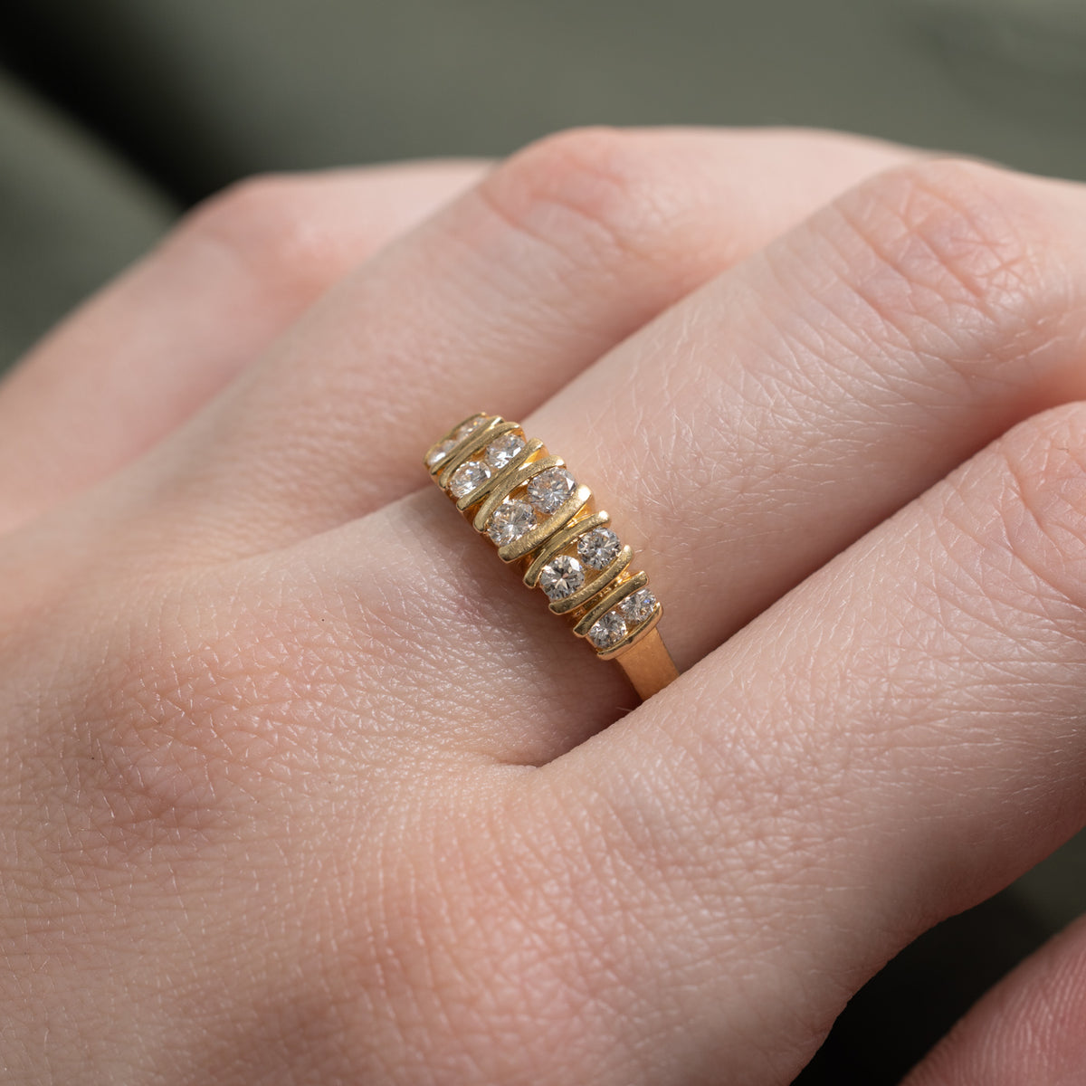 14k Multi Row Diamond Ring | 0.45ctw | SZ 7.25