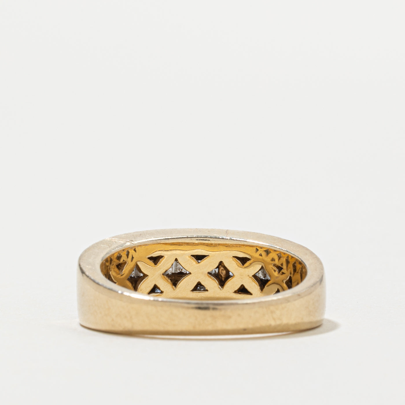 10k Baguette Diamond Multi Row Band | SZ 7.25