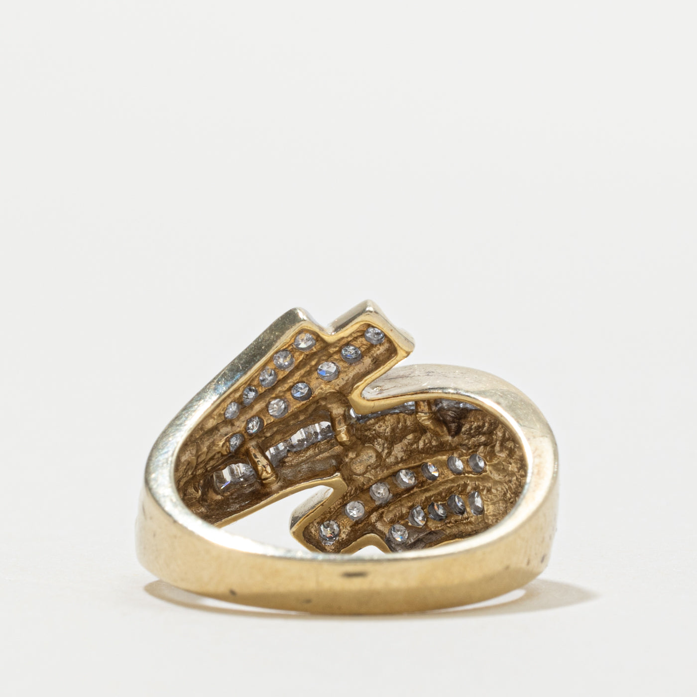 10k Diamond Multi Row Bypass Ring | SZ 7