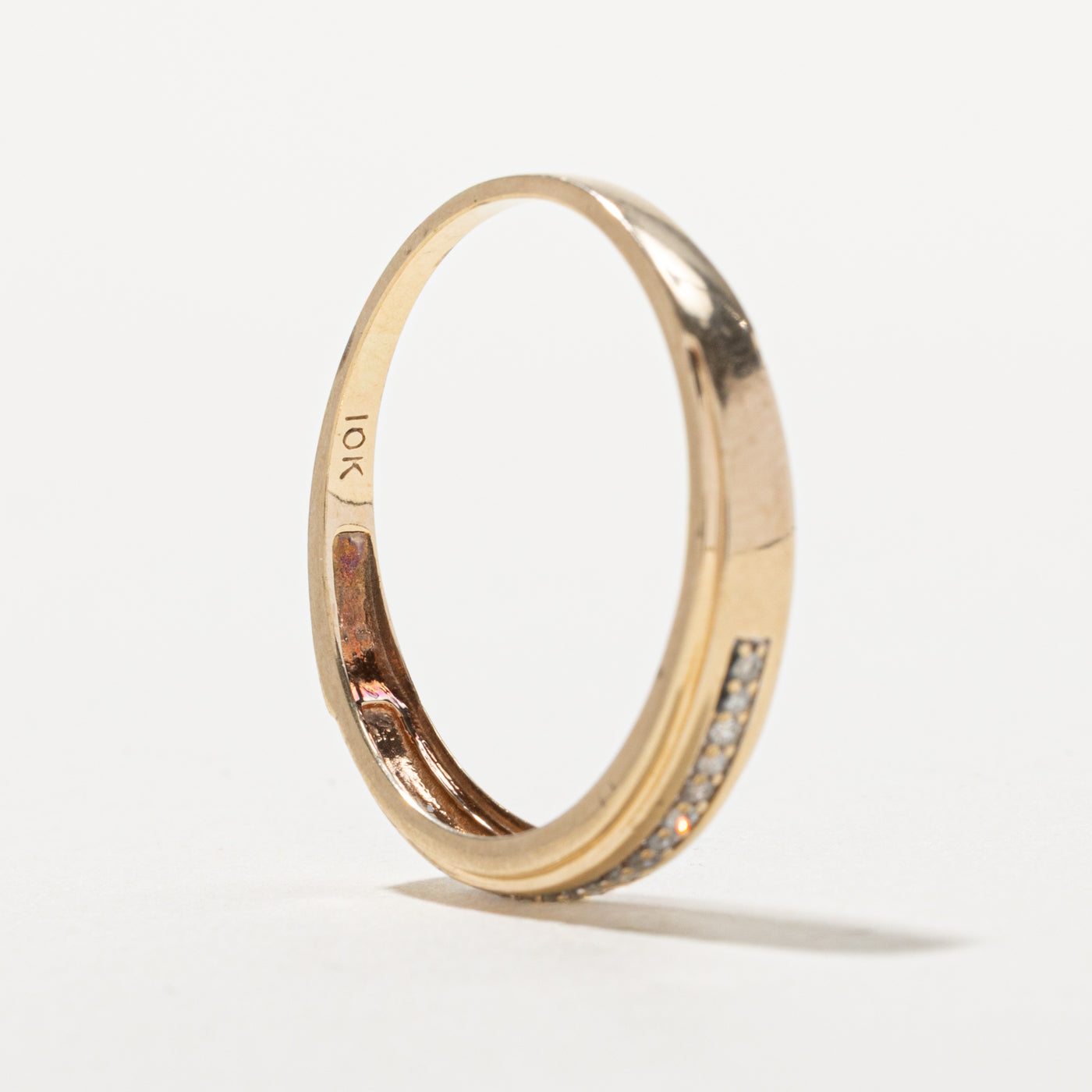 10k Semi Eternity Diamond Framed Band | SZ 13.25