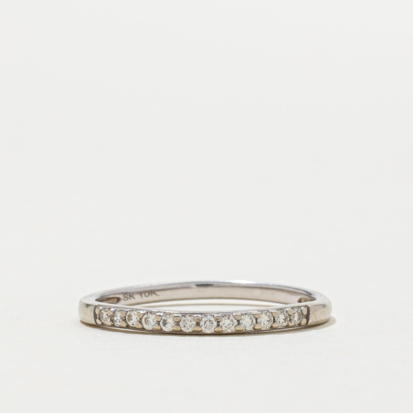 10k Semi Eternity Diamond Band | SZ 7