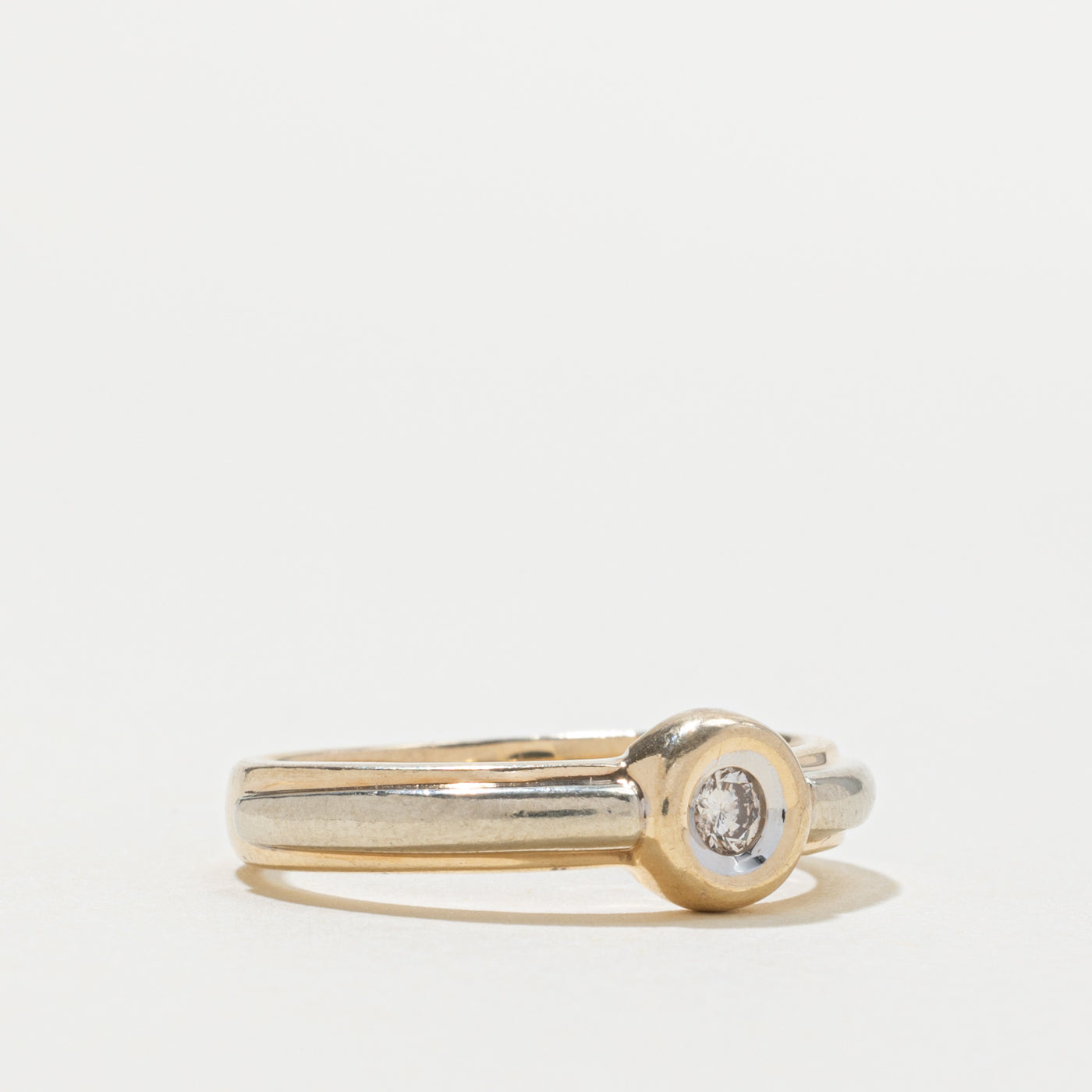 10k Two-Tone Gold Diamond Ring | SZ 8.25