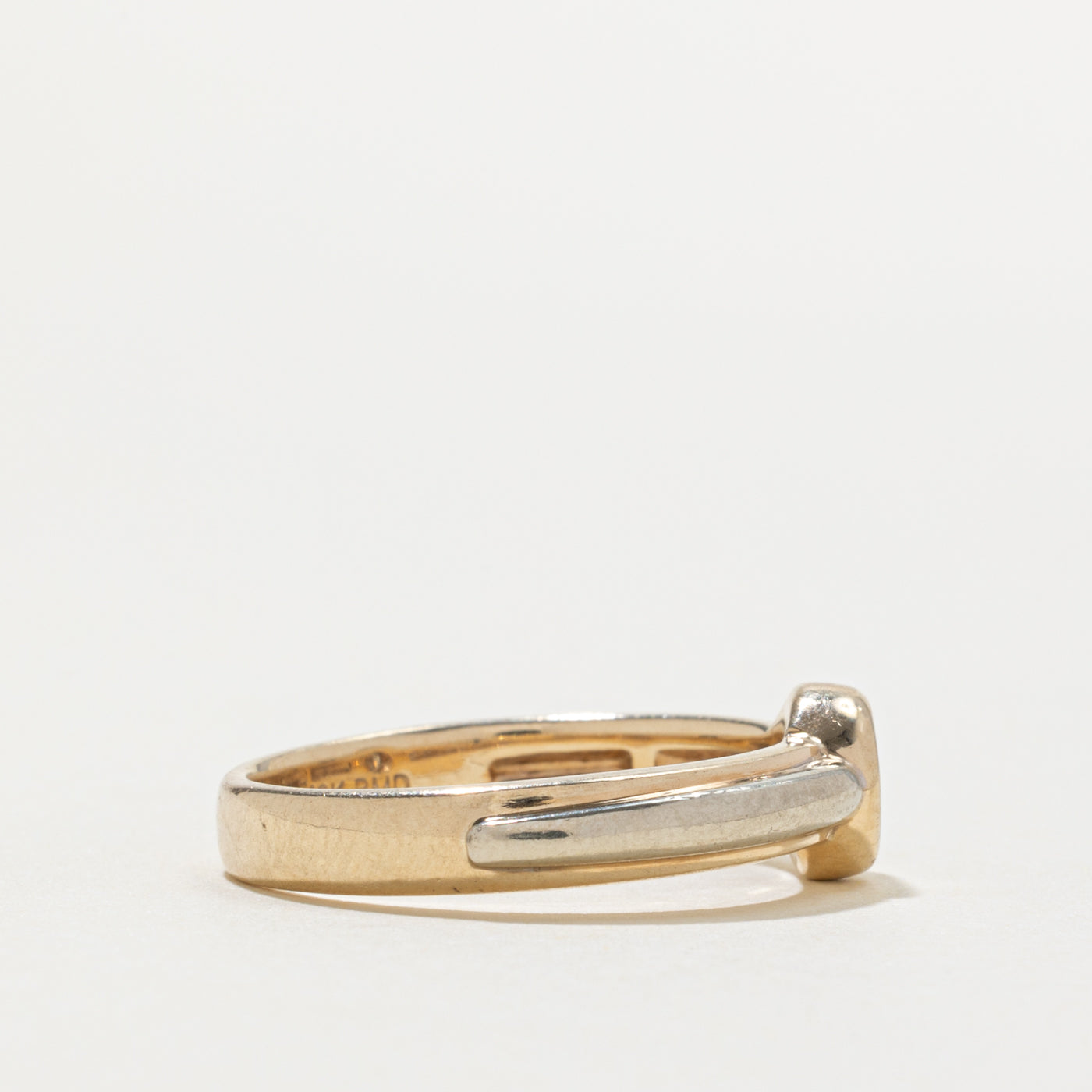 10k Two-Tone Gold Diamond Ring | SZ 8.25
