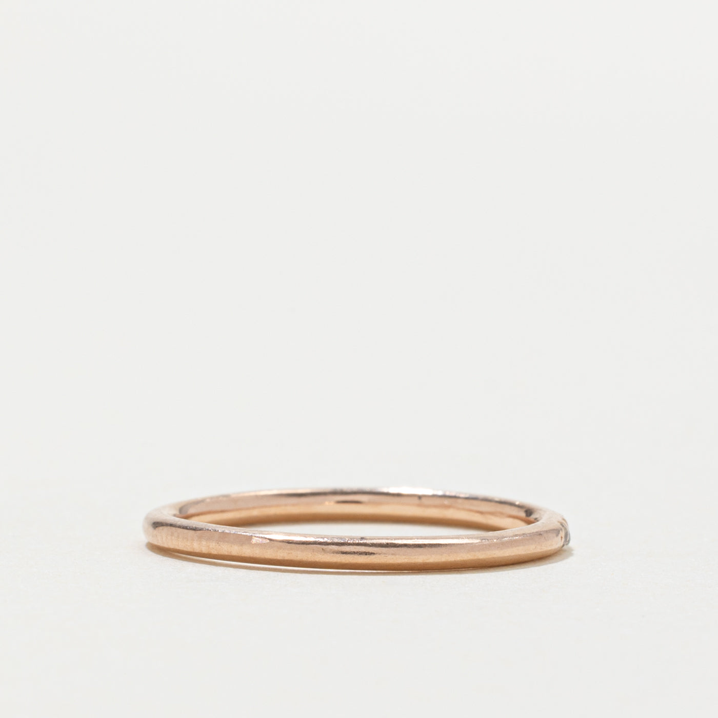 14k Rose Gold Semi Eternity Diamond Band | 1.54mm | SZ 5.5