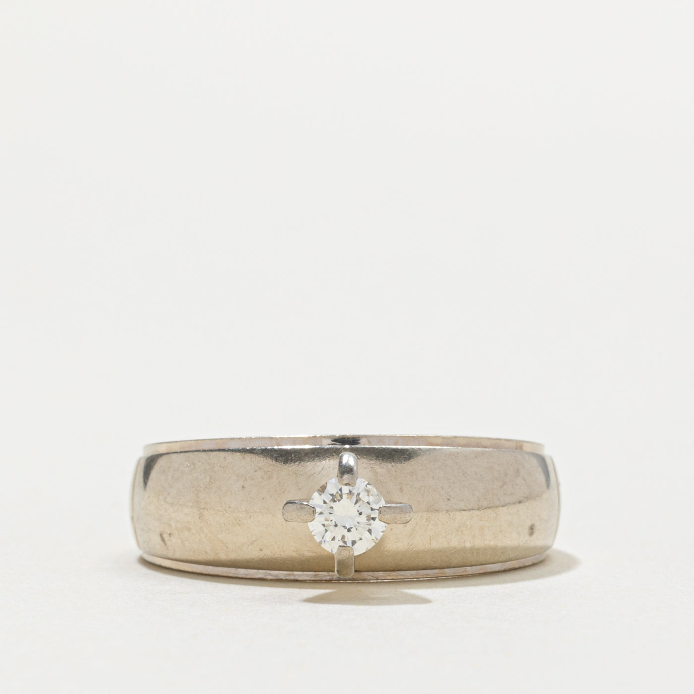 Vintage Canadian 14k High Set Diamond Ring | SZ 7.25