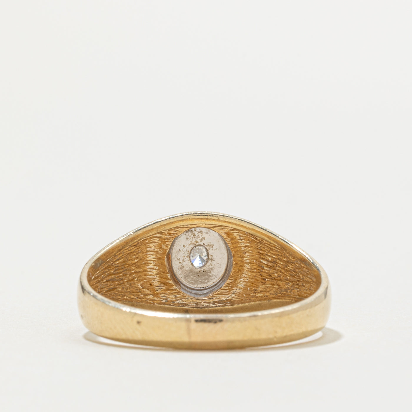 10k Oval Cut Diamond Dome Ring | 0.11ctw | SZ 11.25