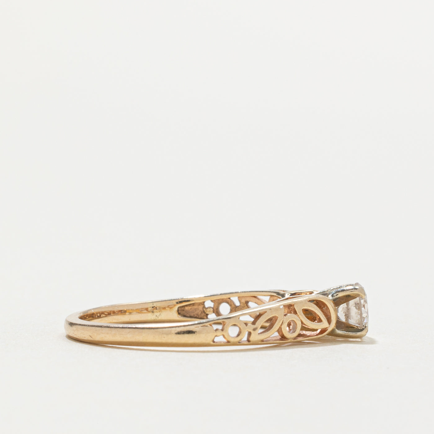 14k Diamond Floral Openwork Ring | 0.36ct SI1 H/I | SZ 6.5