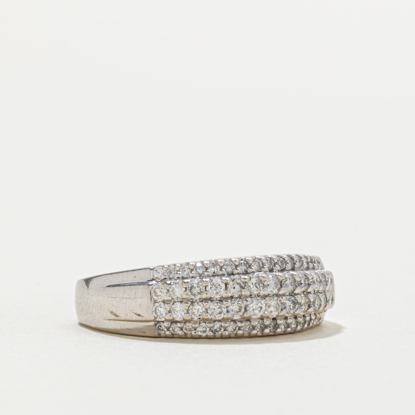 14k Diamond Multi Row Band | 0.30ctw | SZ 6.5