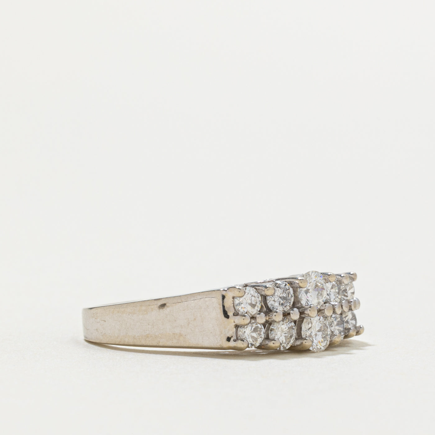 14k Graduating Diamond Double Row Band | 0.20ctw | SZ 6