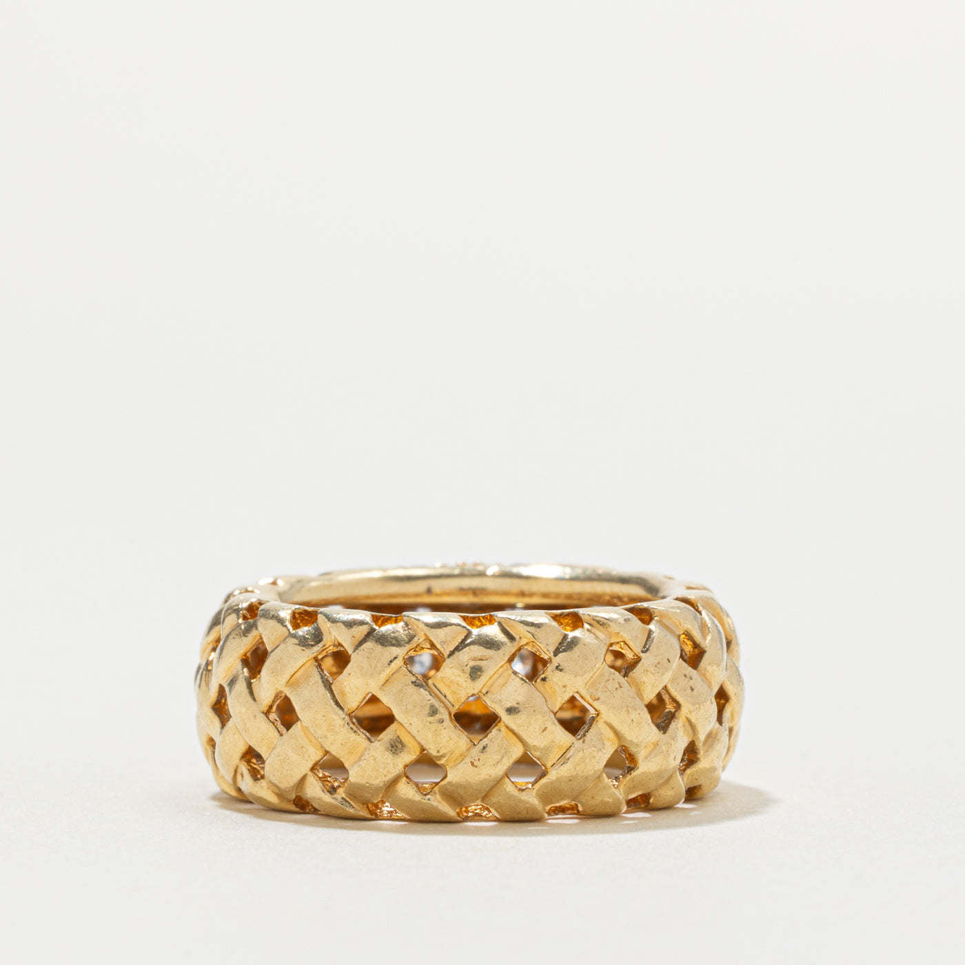 ‘Tiffany & Co’ 18k Diamond Vannerie Ring | 0.55ctw | 8.68mm | SZ 5.5