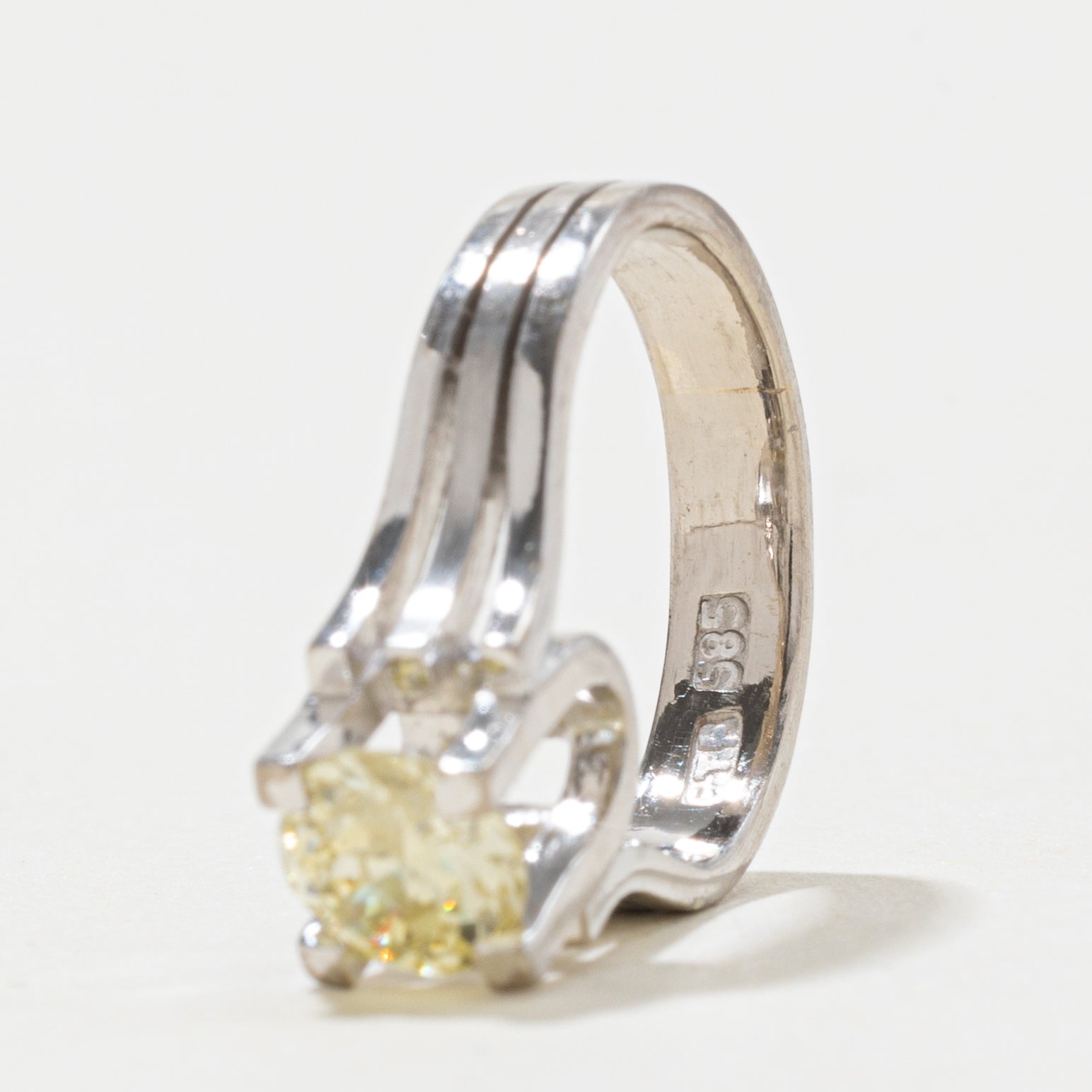 14k Old European Cut Diamond Ring | 0.87ctw VS2 M/N | SZ 2.5