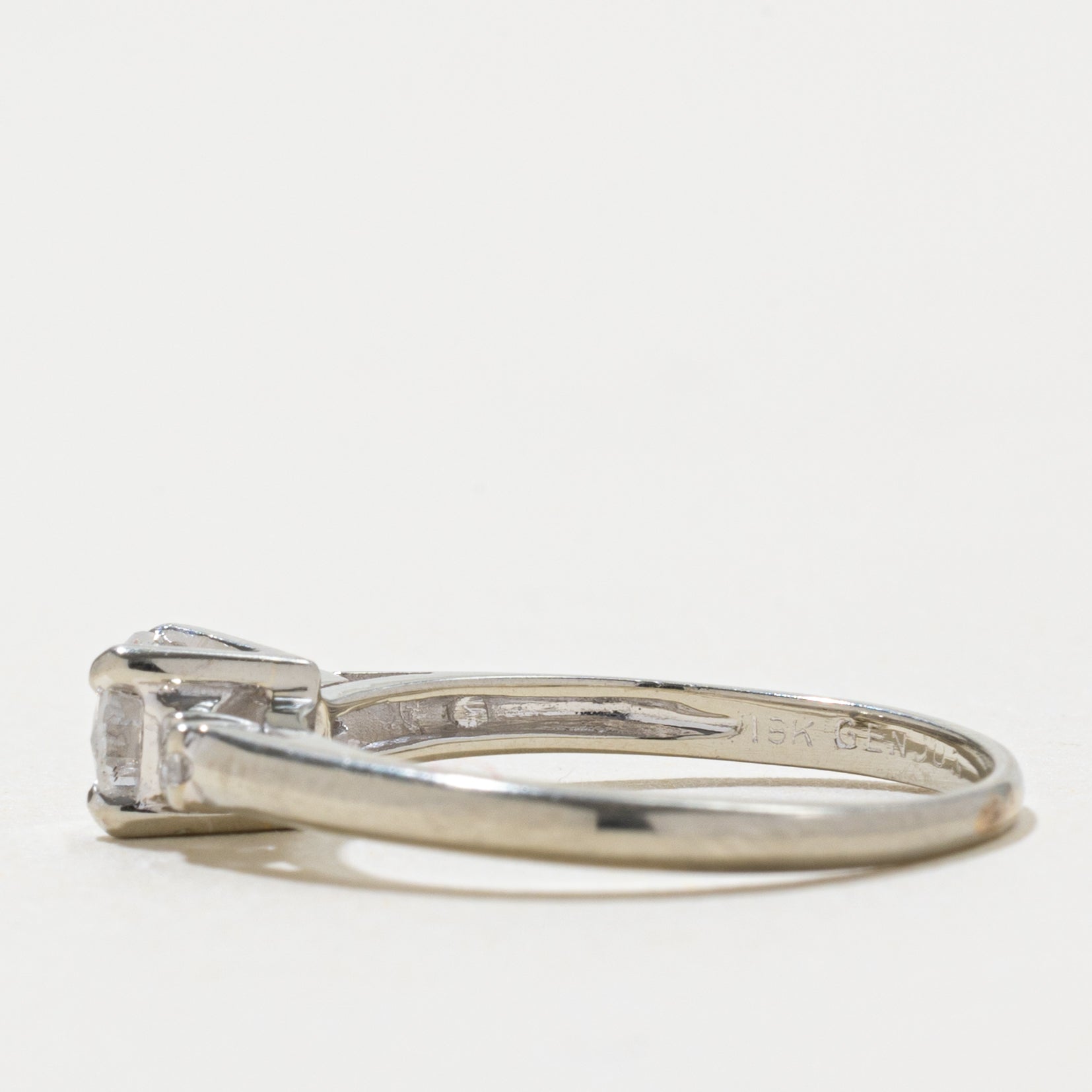 18k Diamond Accented Ring | 0.43ct SI2/I1 G/H, 0.06ctw | SZ 6.5