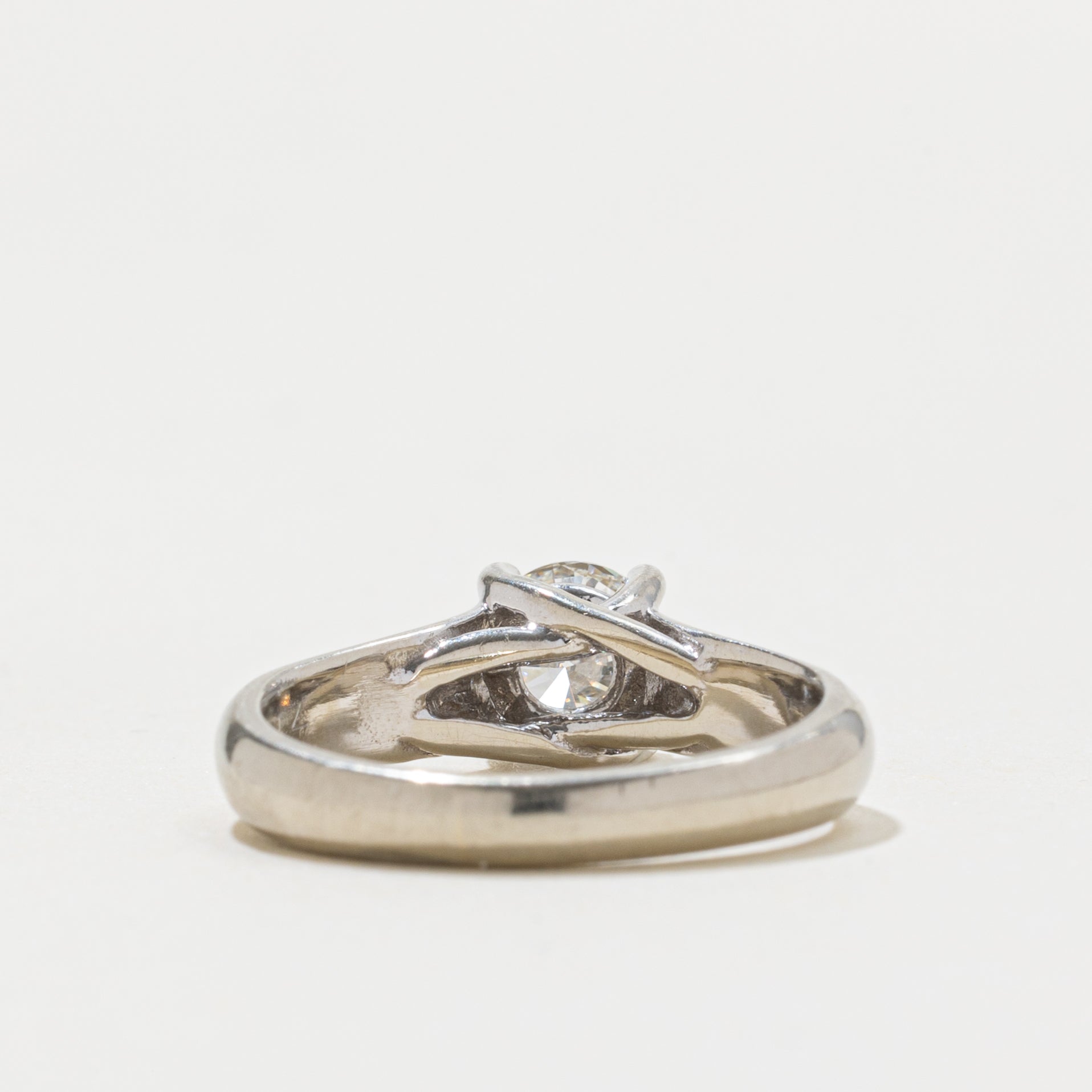 14k Round Brilliant Solitaire Diamond Ring | 0.71ct SI1 G/H | SZ 5.25