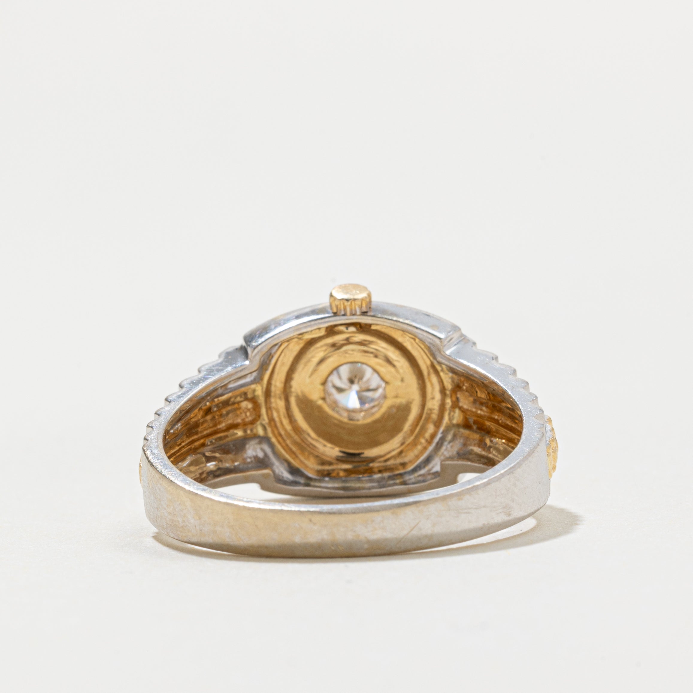 18k Bezel Set Diamond Watch Style Ring | 0.26ct | SZ 9.75