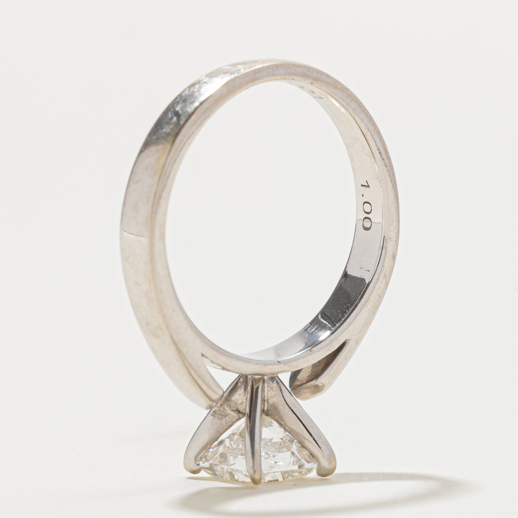 14k Solitaire Princess Cut Diamond Ring | 1.01ct I2 I | SZ 5.75