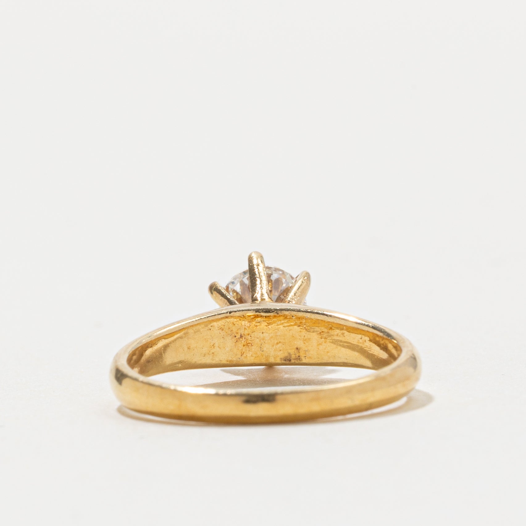 18k Solitaire Six Prong Diamond Ring | 0.55ct SI1 H/I | SZ 4.75