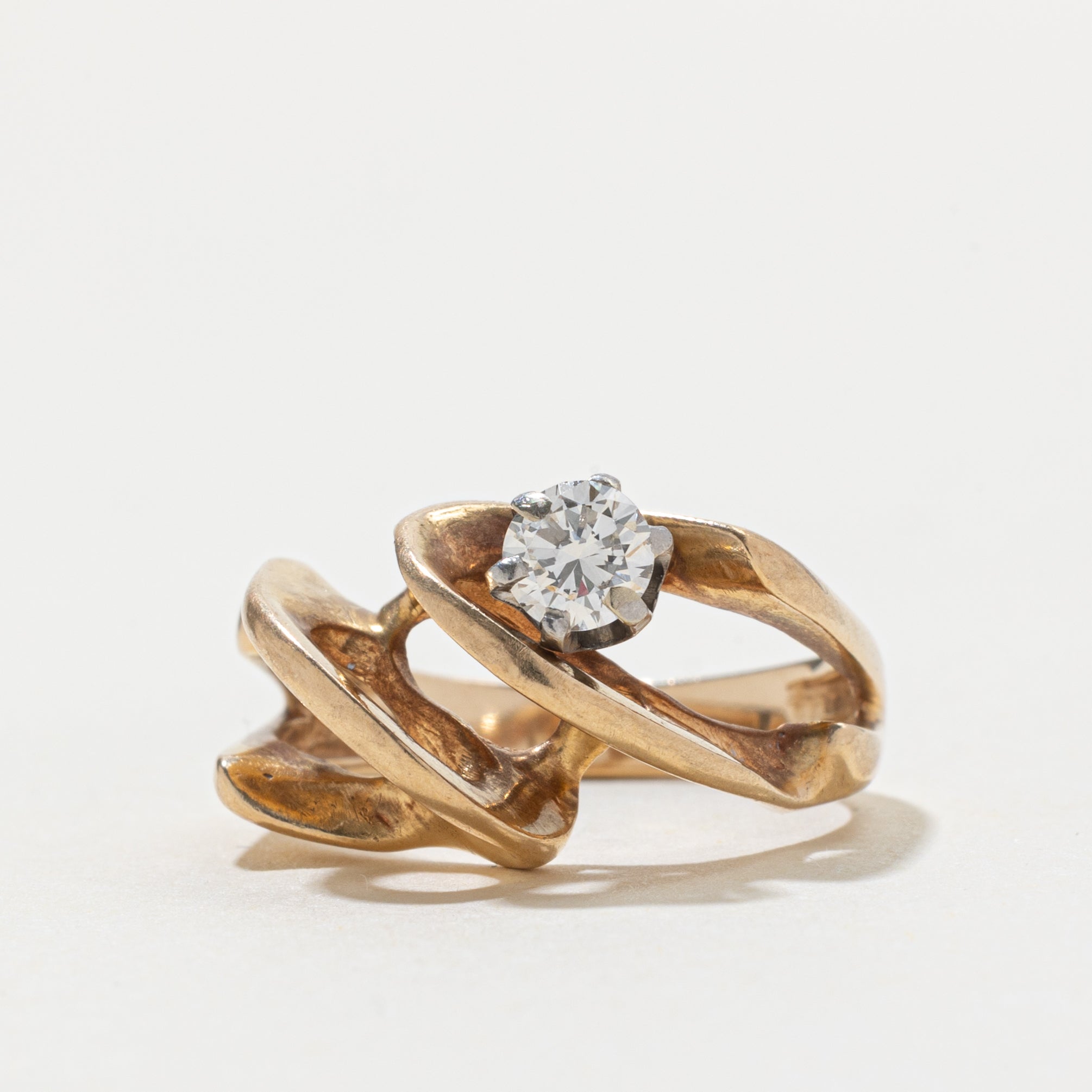 14k Diamond Openwork Abstract Ring | 0.37ct VS2 H | SZ 6.25