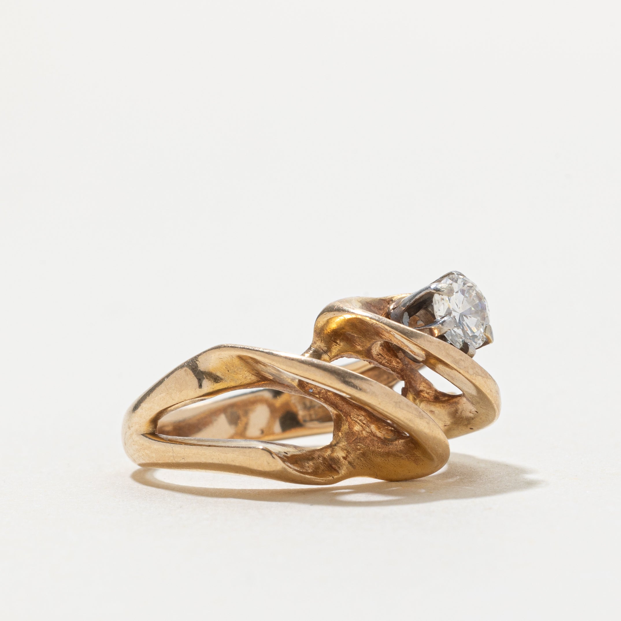 14k Diamond Openwork Abstract Ring | 0.37ct VS2 H | SZ 6.25