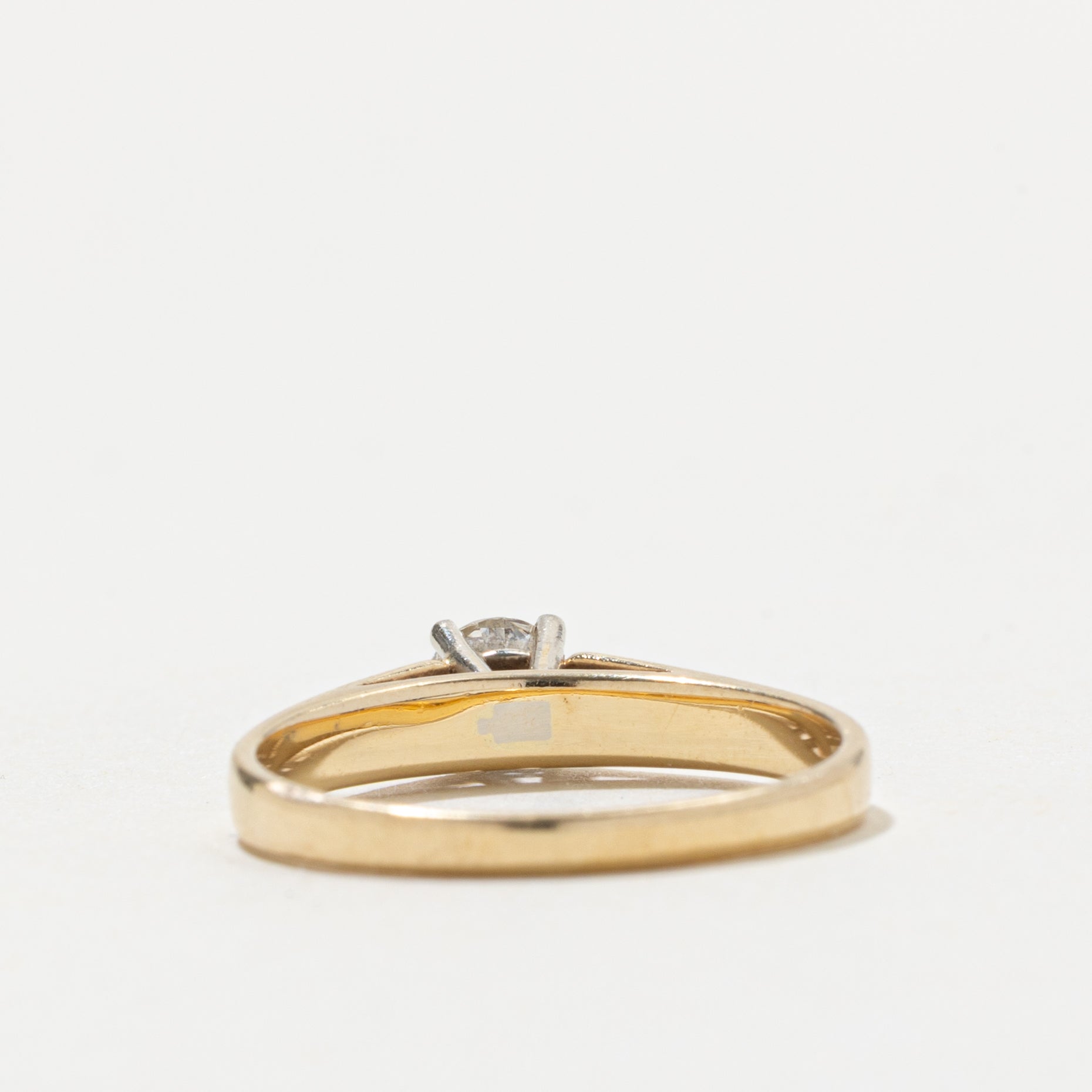 14k Round Brilliant Diamond Solitaire Ring | 0.33ct | SZ 6.75