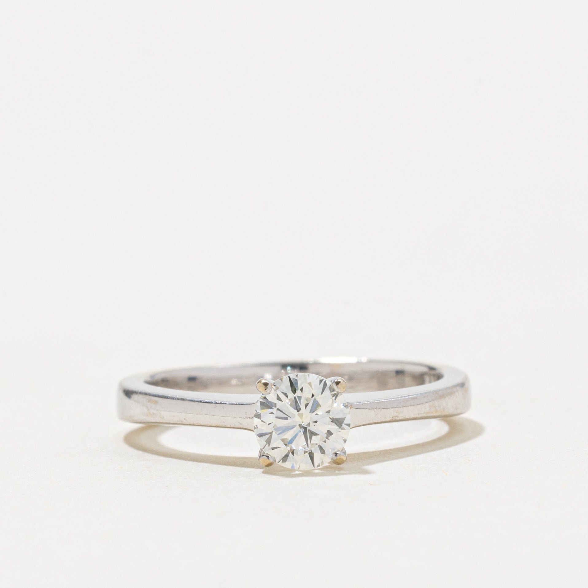 14k Solitaire Round Brilliant Diamond Ring | 0.46ct VVS2/VS1 G/H | SZ 5.5