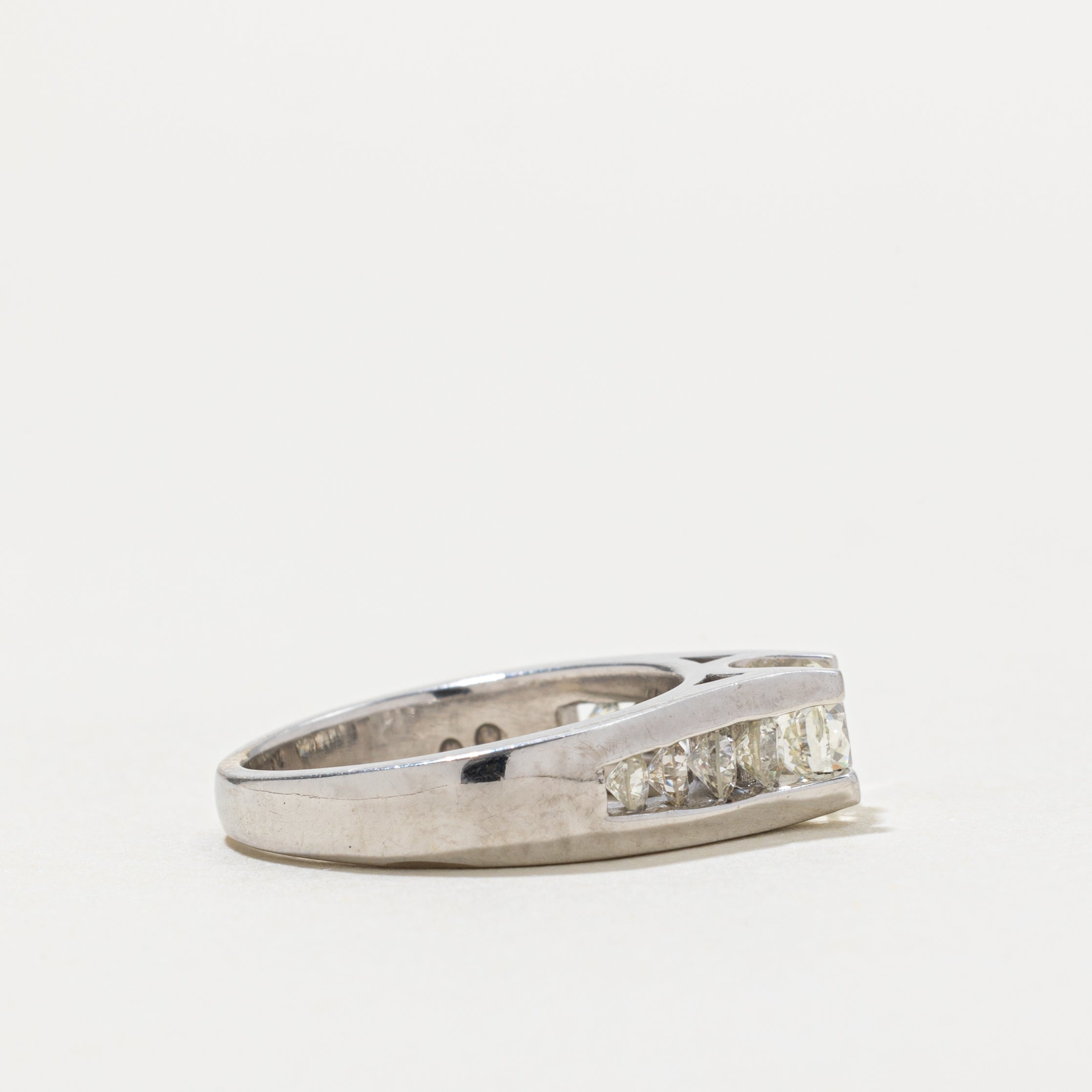 14k Diamond Channel Set Accented Ring | 0.45 SI2/I1 I/J, 0.28ctw | SZ 4.75