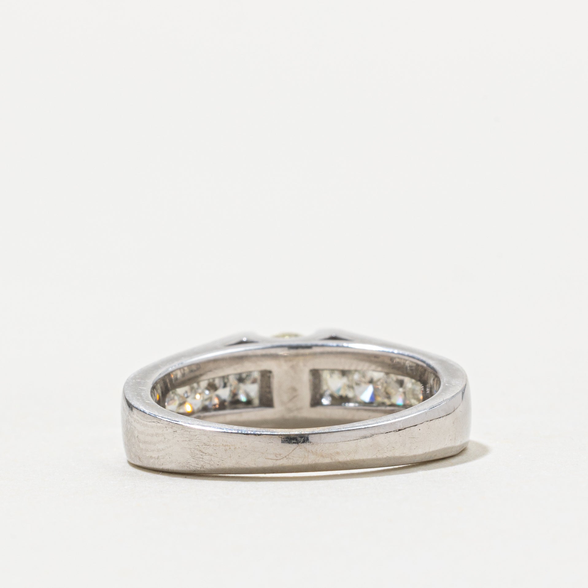 14k Diamond Channel Set Accented Ring | 0.45 SI2/I1 I/J, 0.28ctw | SZ 4.75