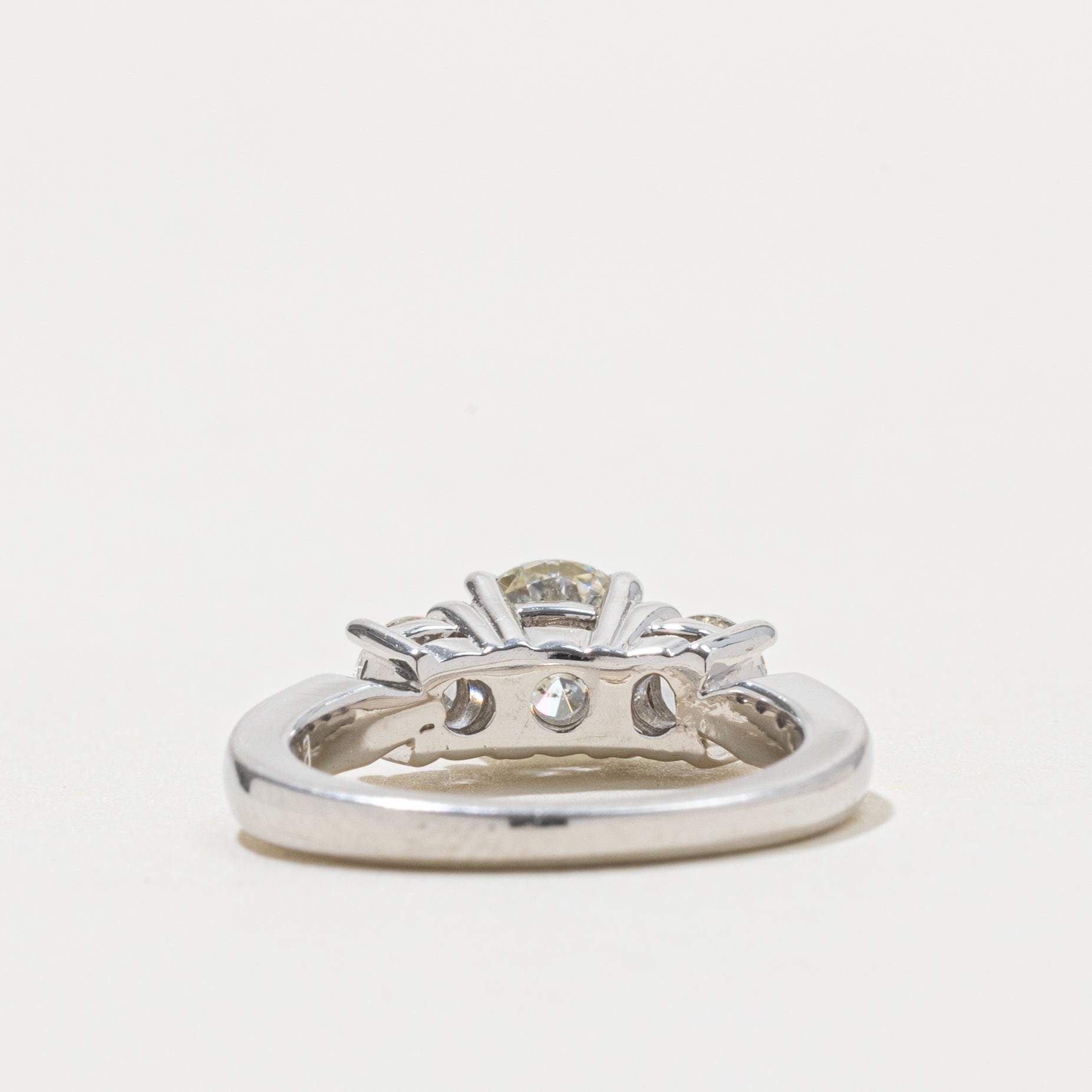 14k Three Stone Diamond Ring | 0.78ct I1 I/J, 0.80ctw | SZ 3.75