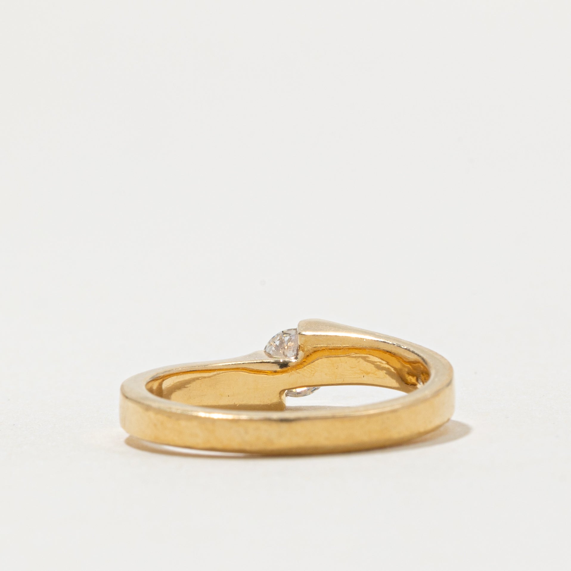 ‘Birks’ 18k Diamond Channel Set Accented Ring | 0.35ct SI1 G, 0.25ctw | SZ 7.25