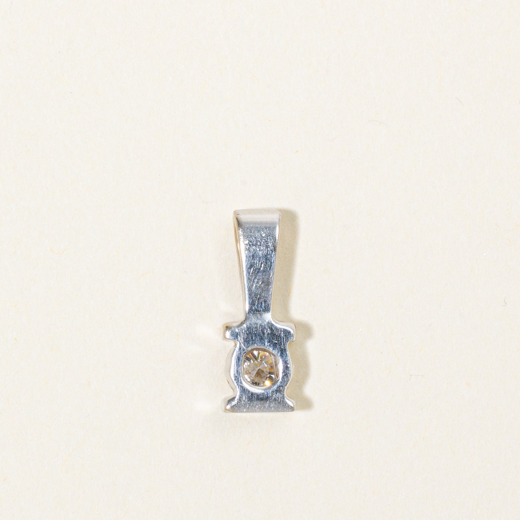 14k Round Brilliant Cut Tension Set Diamond Pendant | 0.56ct SI2 I