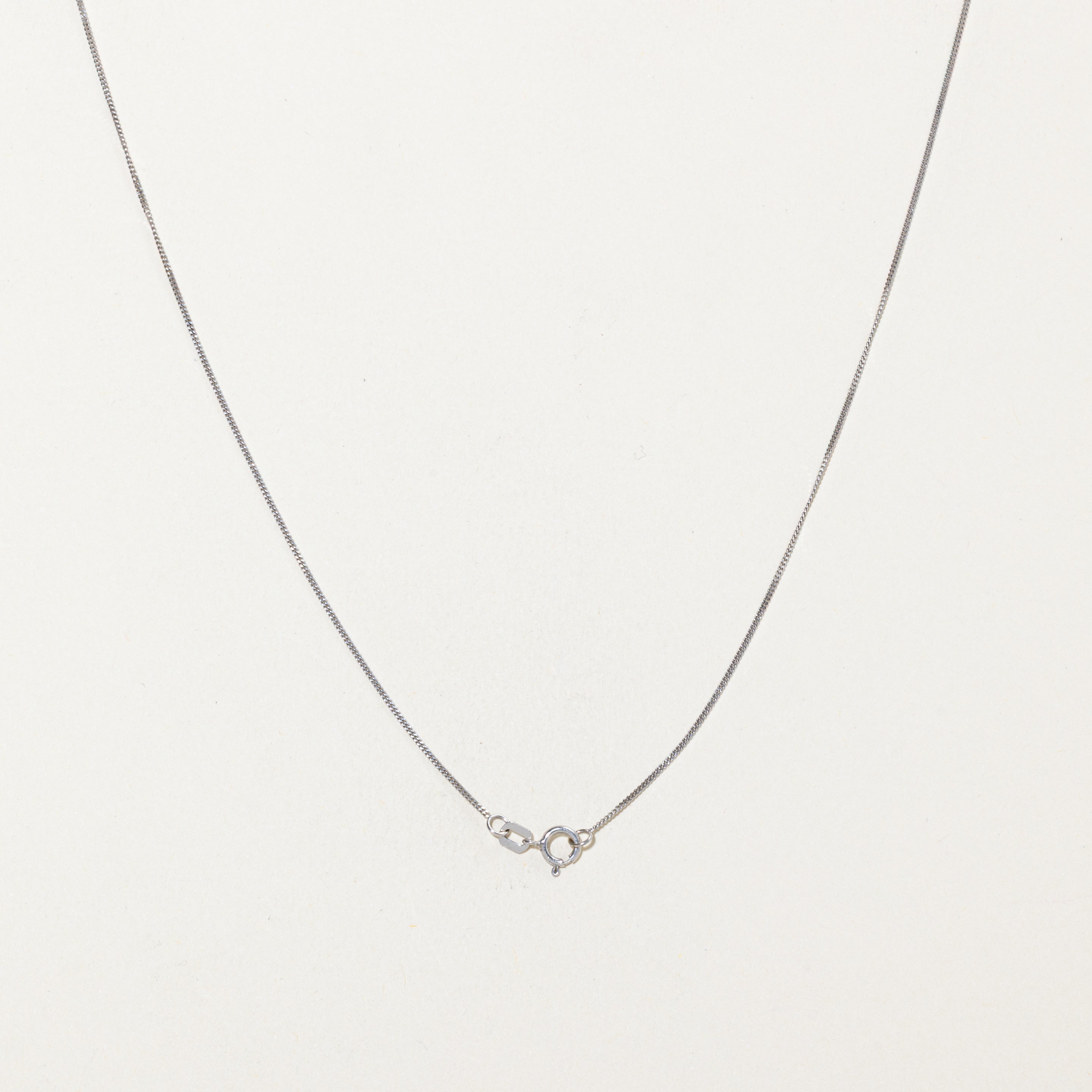 14k Princess Cut Diamond Pendant Necklace | 0.45ct I2 J | 18"