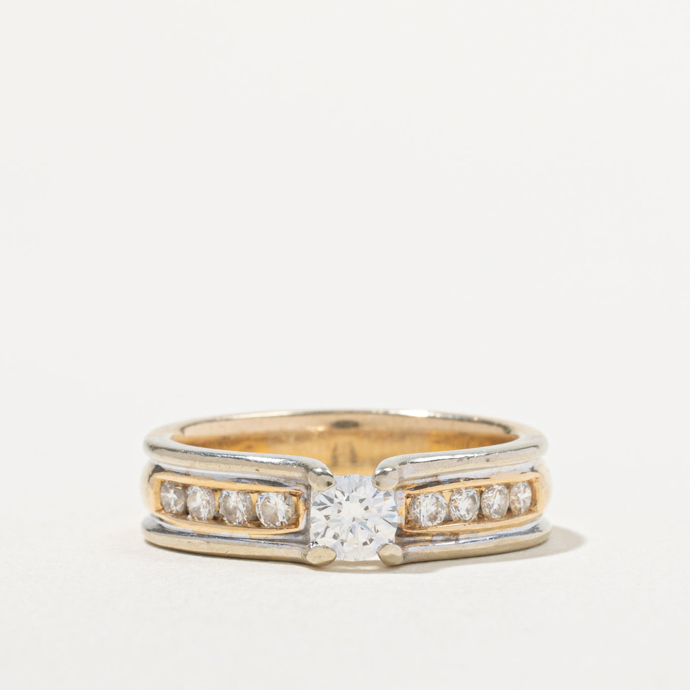 14k Diamond Channel Set Accented Ring | 0.26ct SI1 G/H, 0.24ctw | SZ 6.25