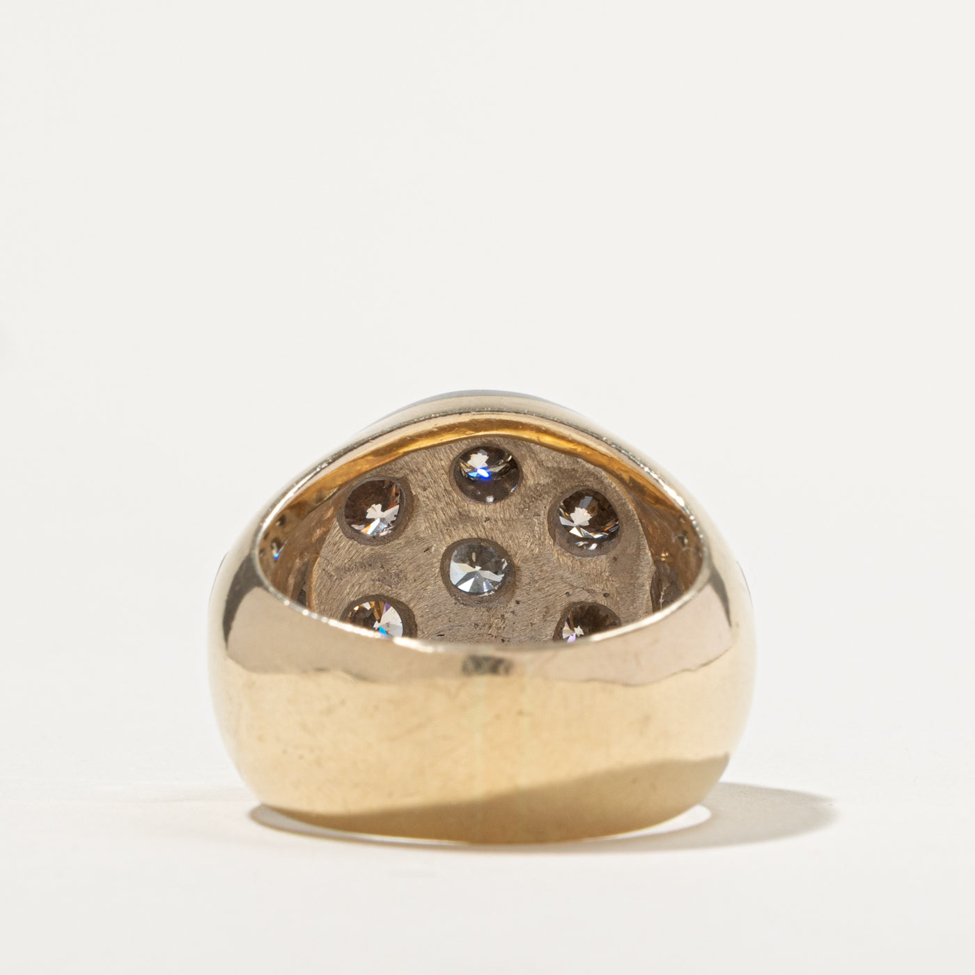 Bezel Set Diamond Cluster Chunky Cocktail Ring | 3.13ctw | SZ 11.5