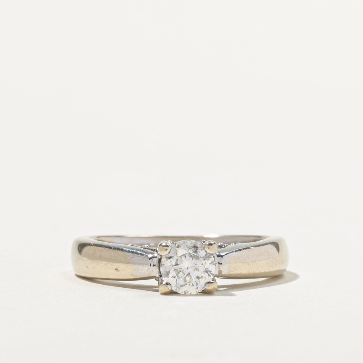 14k Diamond Accented Reverse Tapered Ring | 0.48ct I2 G/H, 0.18ctw | SZ 5.5