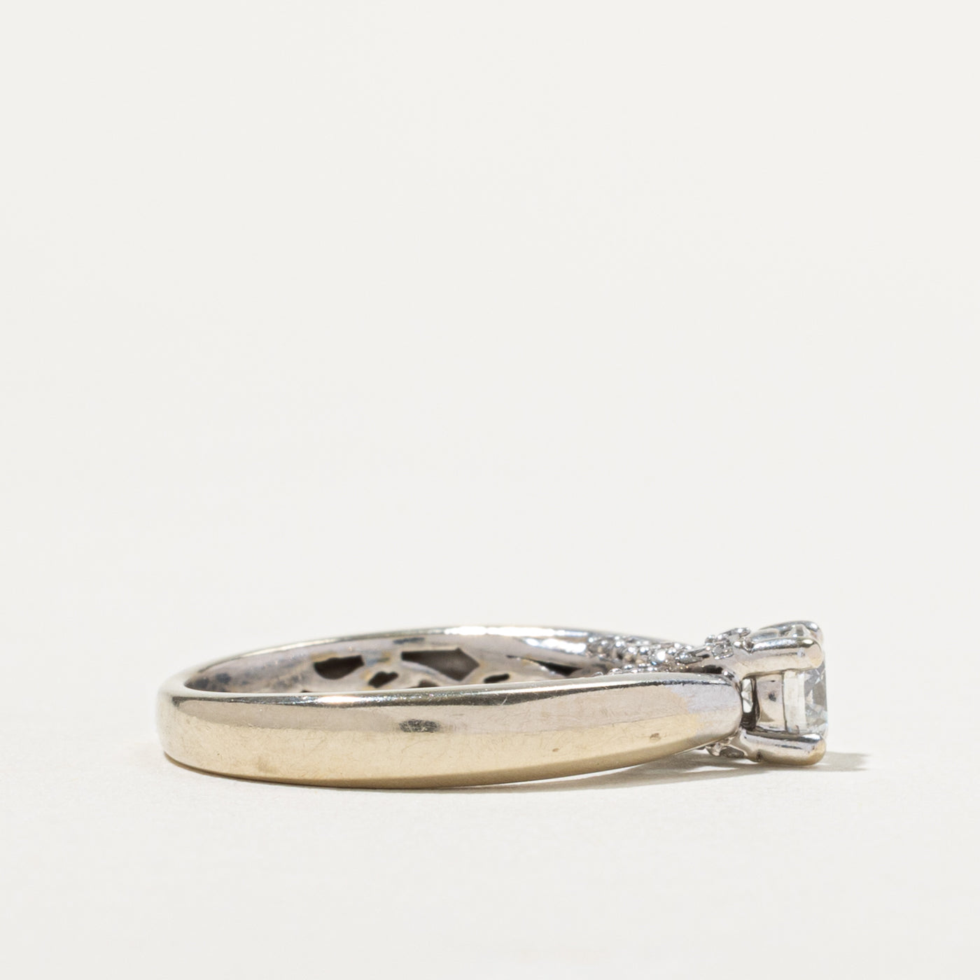 14k Diamond Accented Reverse Tapered Ring | 0.48ct I2 G/H, 0.18ctw | SZ 5.5