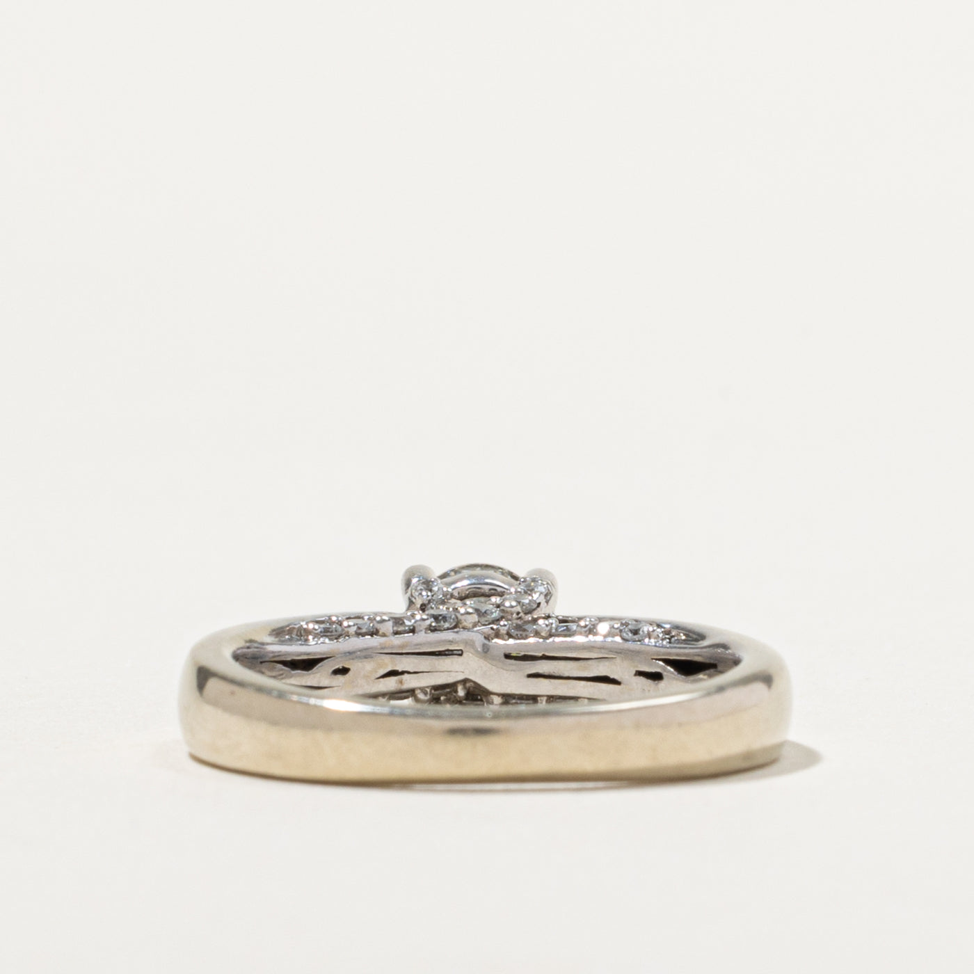 14k Diamond Accented Reverse Tapered Ring | 0.48ct I2 G/H, 0.18ctw | SZ 5.5